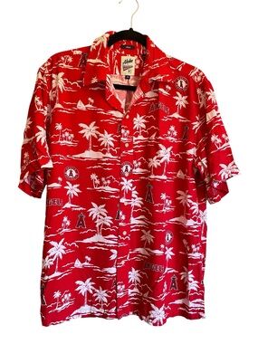 Vintage ALOHA Reyn Spooner Los Angeles Angels Button-Down Shirt